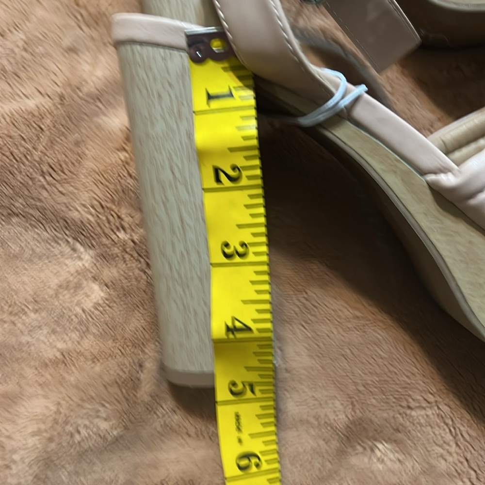 Report Women’s Shoes Platform Beige Soft Material Size 9 1/2M - Picture 7 of 10